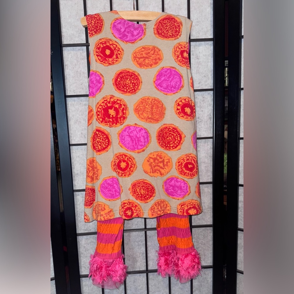 Colorful Kids Matching Set with Ruffles - Picture 5 of 6